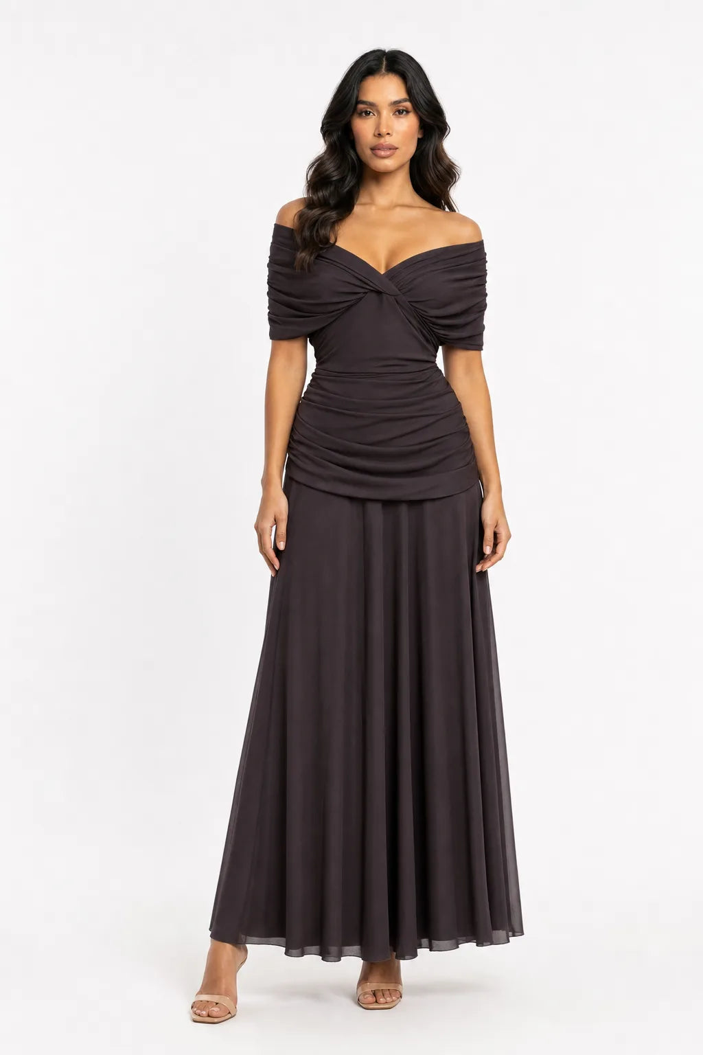Maggie Mesh Twist Front Gown Elite