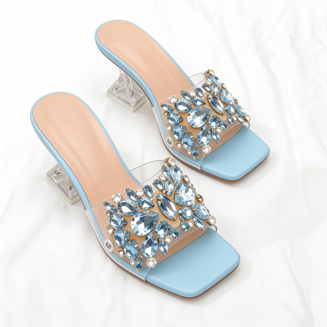 Women's Jewel Heels – Elegant Pointed Toe Pumps