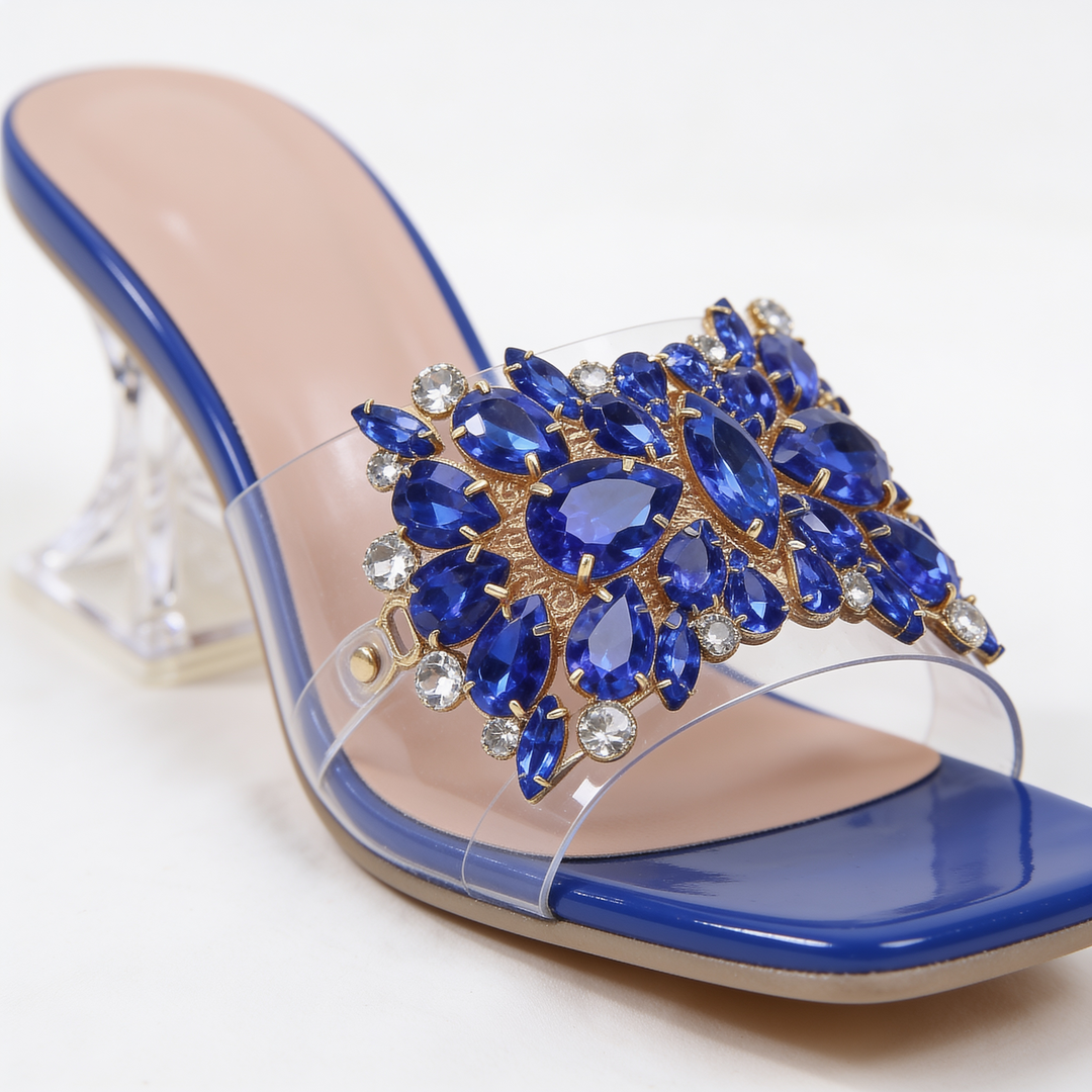Women's Jewel Heels – Elegant Pointed Toe Pumps