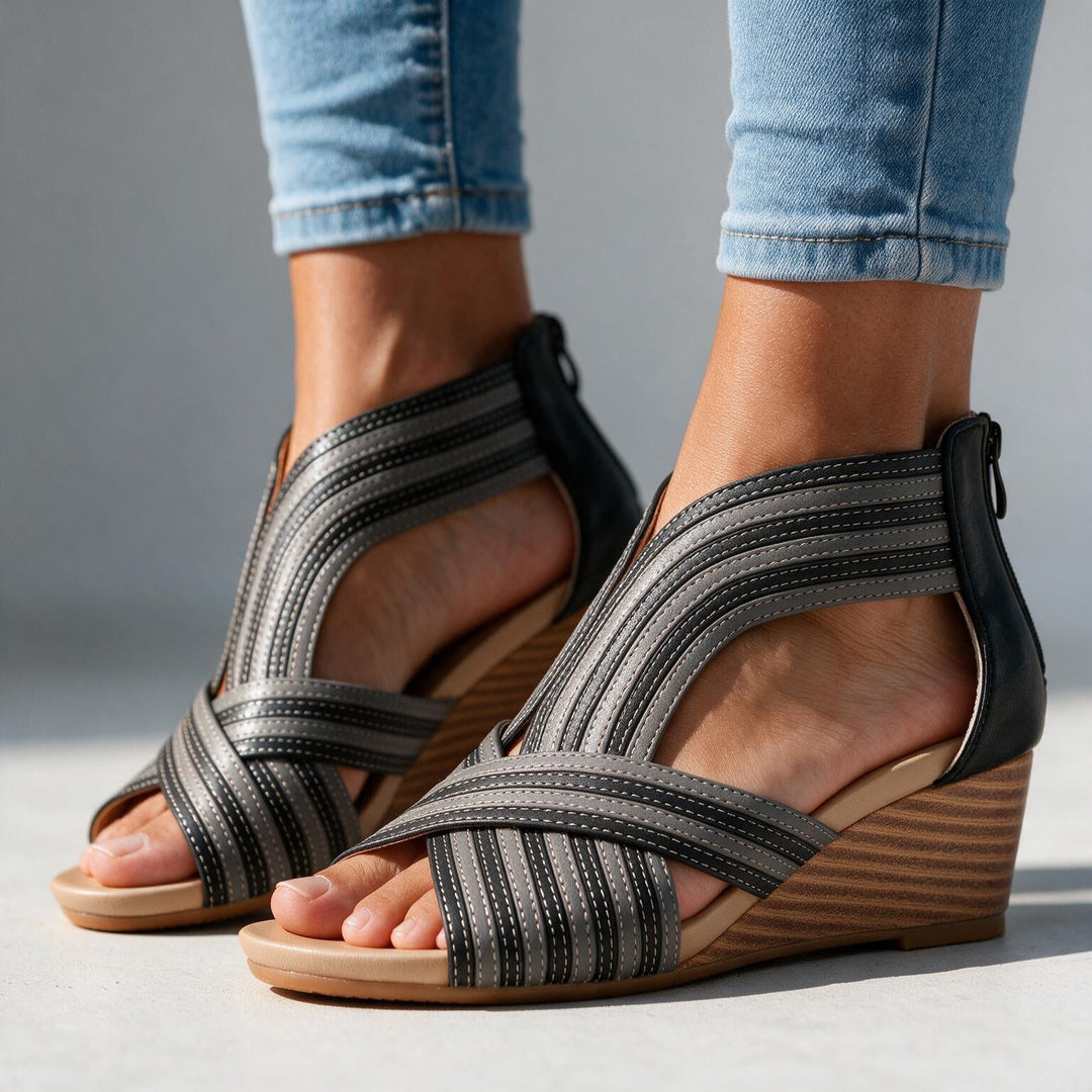 Audrey Cross-Strap Heels