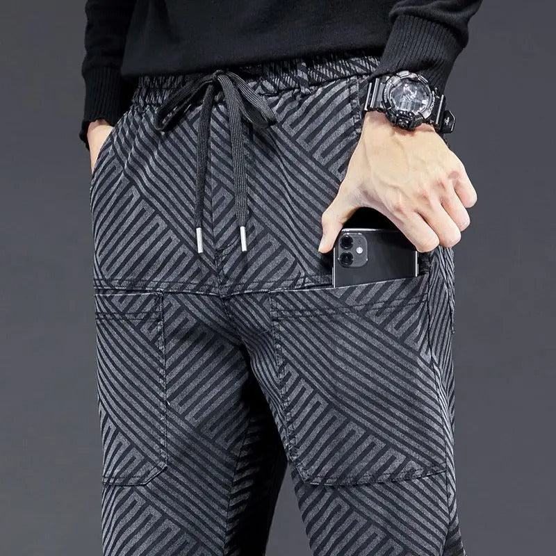 Men's Herringbone Joggers for Smart Casual Style