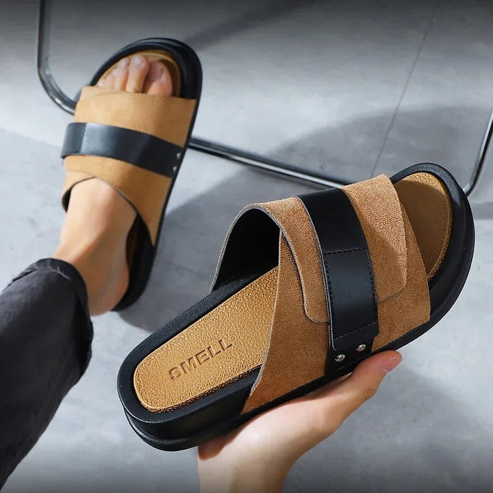 Men’s Leather Slide Sandals
