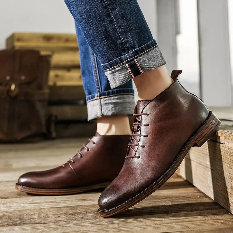 Bradford City Leather Boot | Men's Classic Casual Ankle Boots