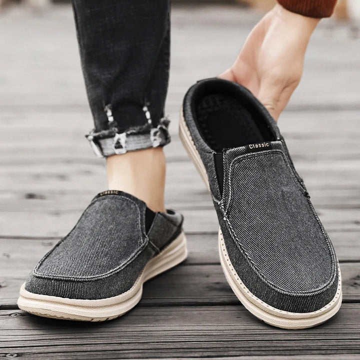 Denim Mule Slip-Ons | Casual Backless Loafers Slides Shoes