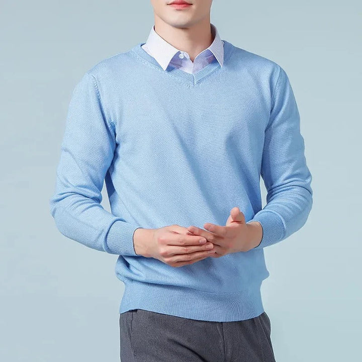 Men's Cashmere V-Neck Sweater – Soft & Warm