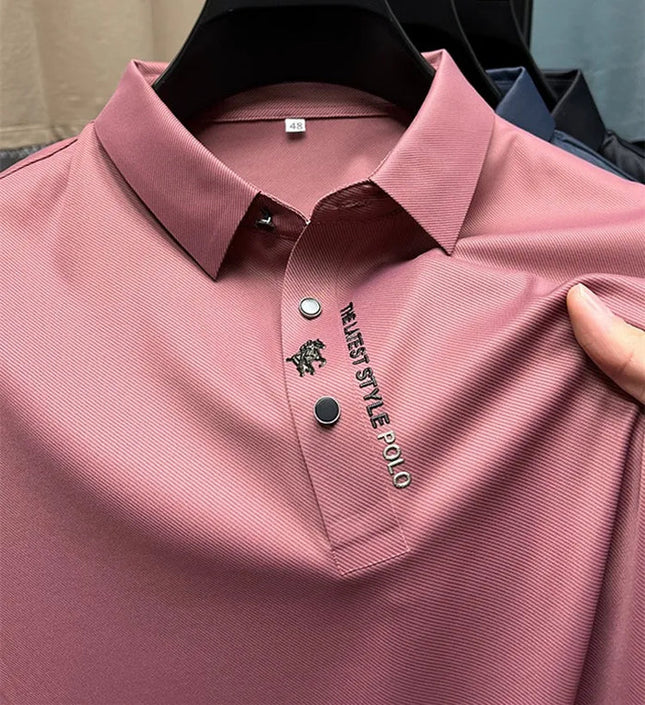 Men's Wrinkle-Free Polo T-Shirt