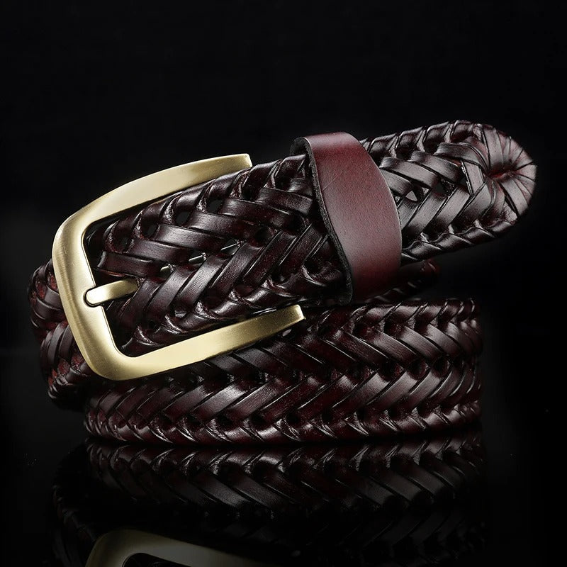 Men's Braided Leather Belt – Braxton