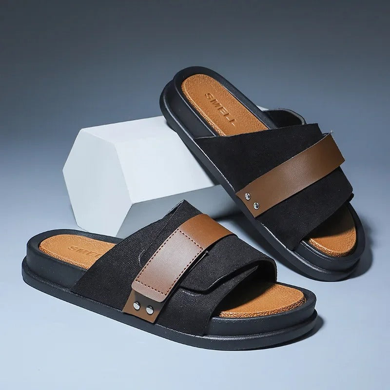Men’s Leather Slide Sandals