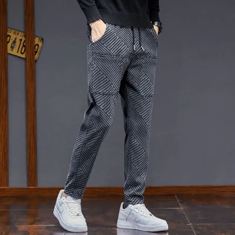 Men's Herringbone Joggers for Smart Casual Style