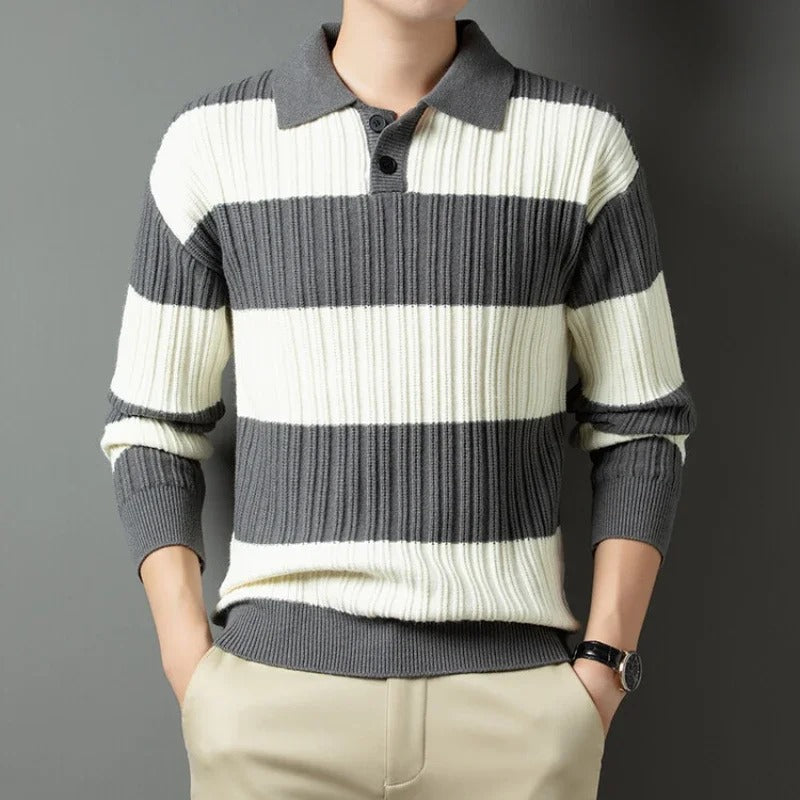 Men's Wool Sweater – Soft Warm Ribbed Knit