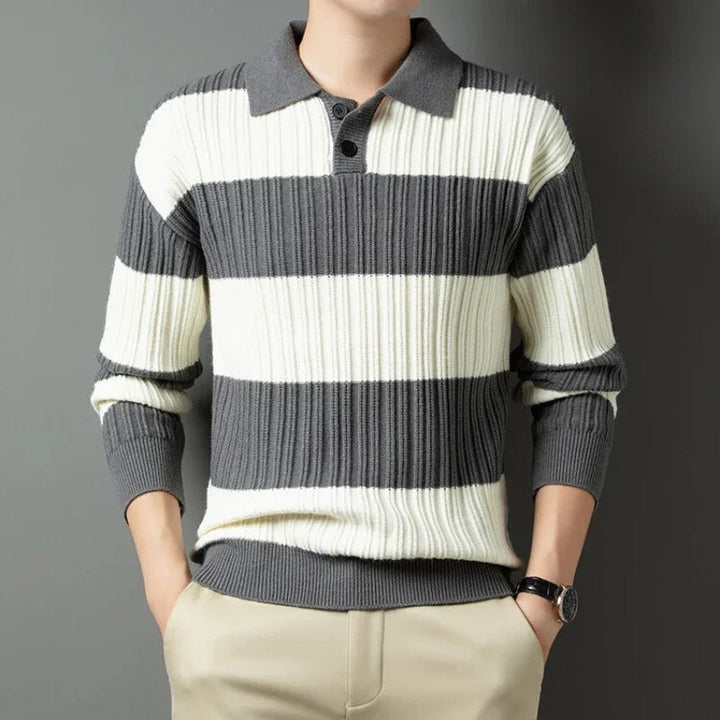 Men's Wool Sweater – Soft Warm Ribbed Knit