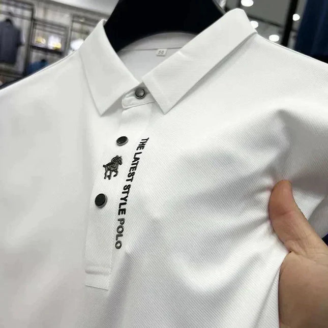 Men's Wrinkle-Free Polo T-Shirt