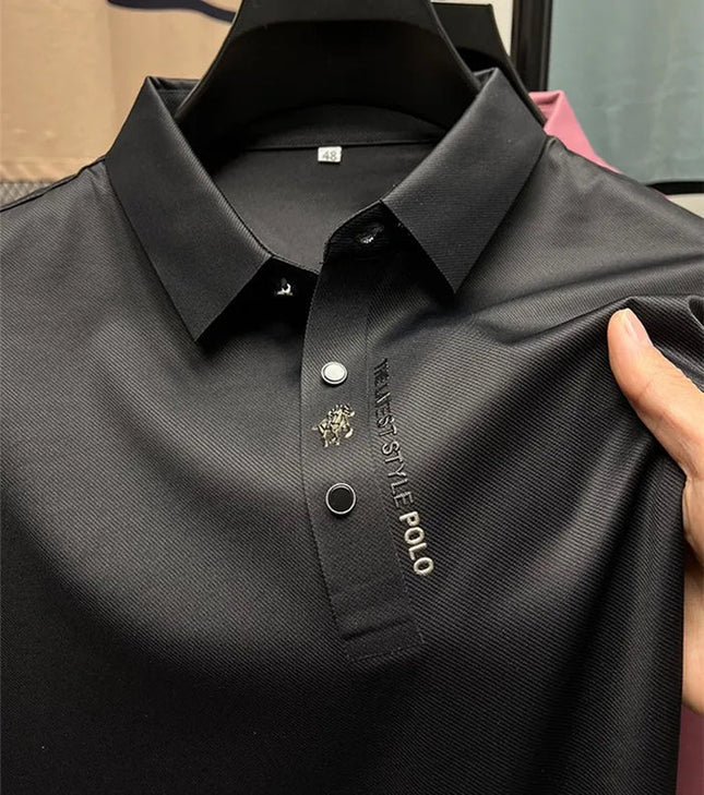 Men's Wrinkle-Free Polo T-Shirt