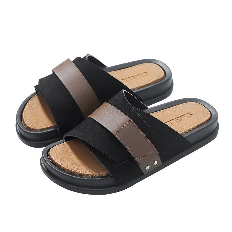 Men’s Leather Slide Sandals