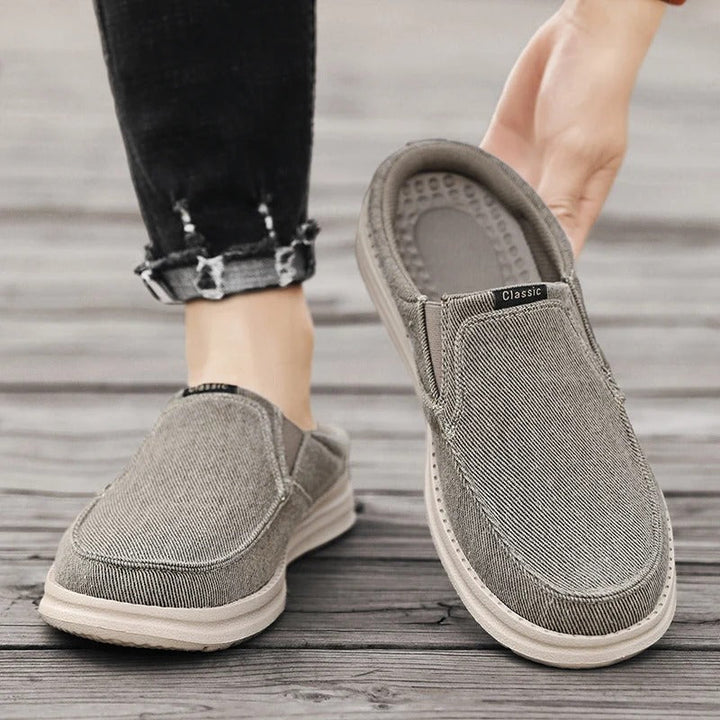 Denim Mule Slip-Ons | Casual Backless Loafers Slides Shoes