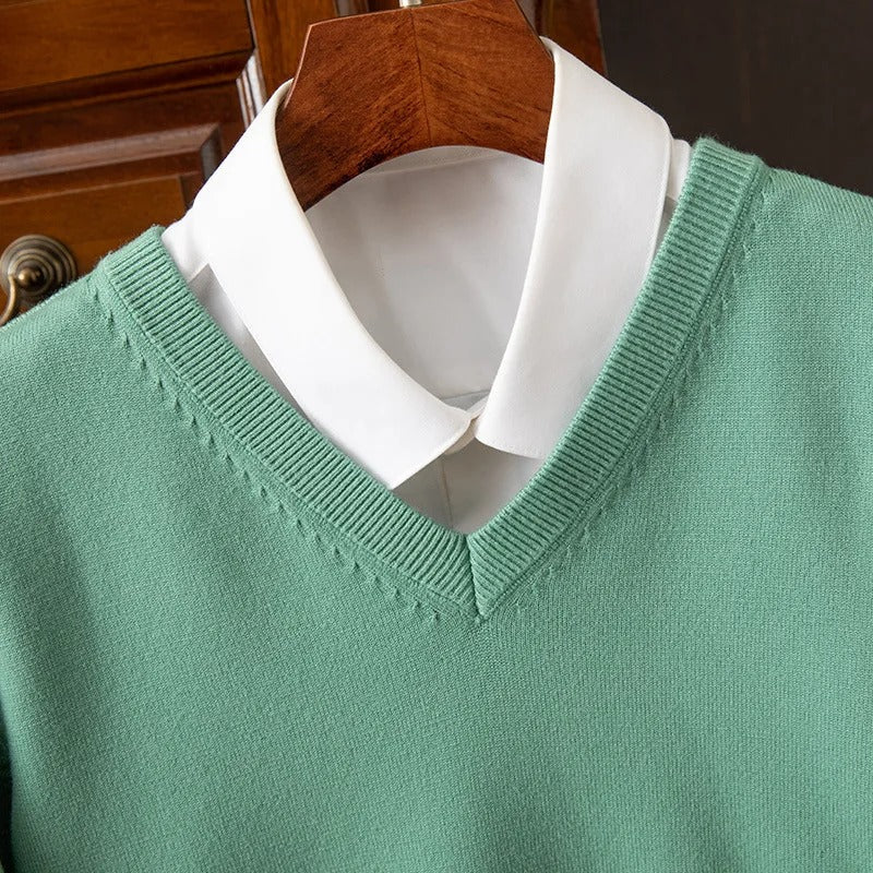 Men's Cashmere V-Neck Sweater – Soft & Warm