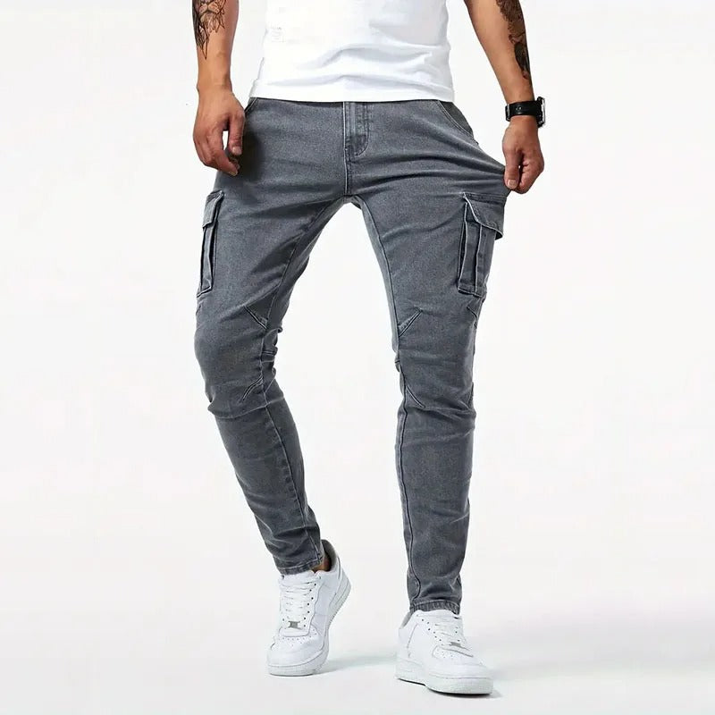 Men's Slim Fit Cargo Pants – 4-Way Stretch