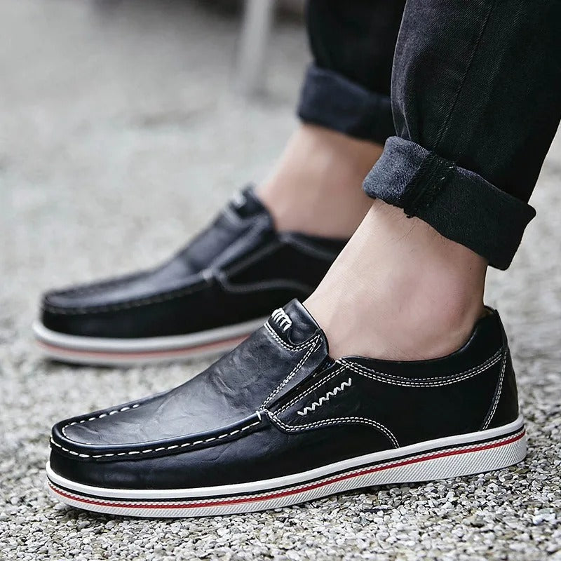 Men's Full-Grain Leather Casual Loafers