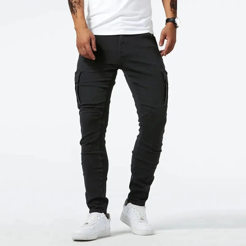 Men's Slim Fit Cargo Pants – 4-Way Stretch