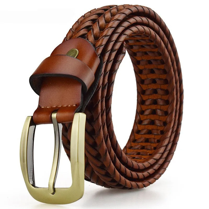 Men's Braided Leather Belt – Braxton
