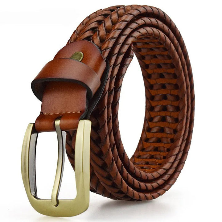 Men's Braided Leather Belt – Braxton
