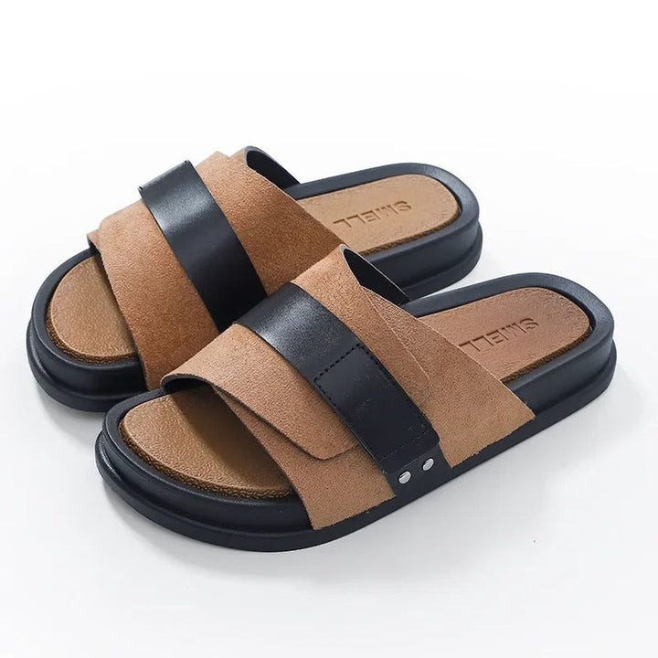 Men’s Leather Slide Sandals