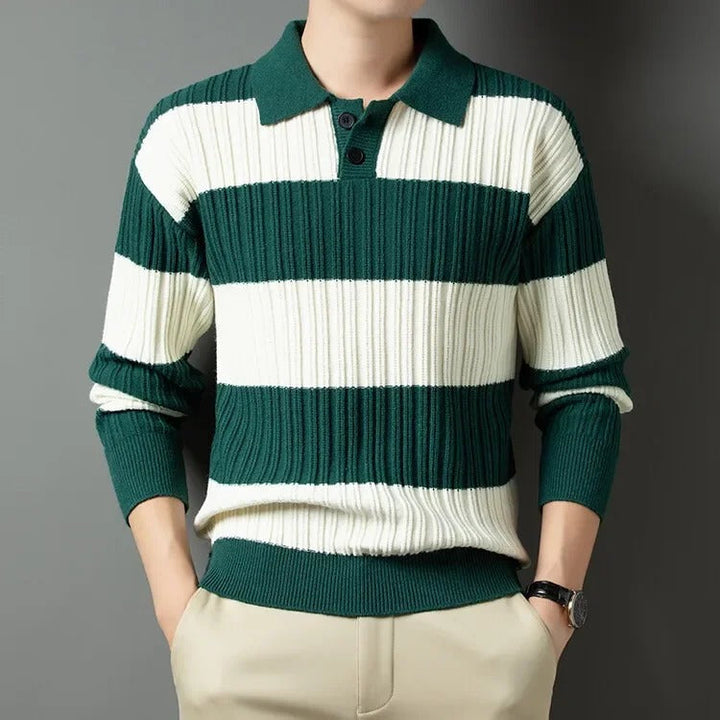 Men's Wool Sweater – Soft Warm Ribbed Knit