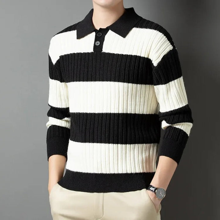 Men's Wool Sweater – Soft Warm Ribbed Knit