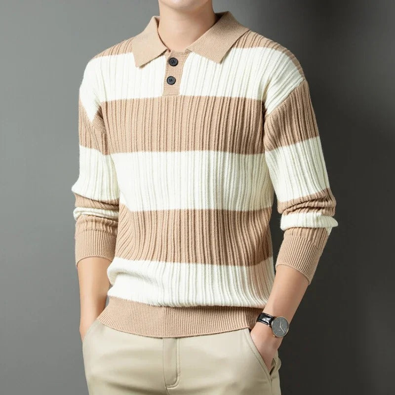 Men's Wool Sweater – Soft Warm Ribbed Knit