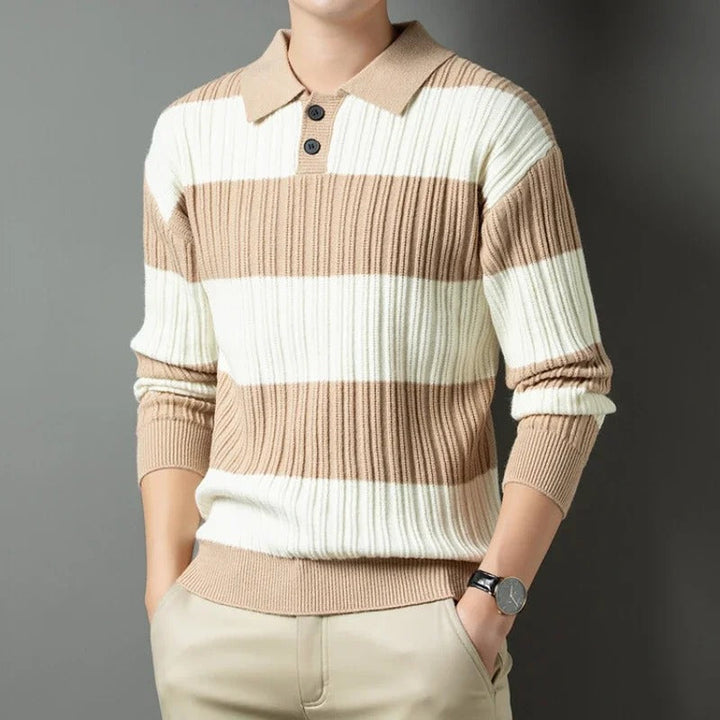 Men's Wool Sweater – Soft Warm Ribbed Knit