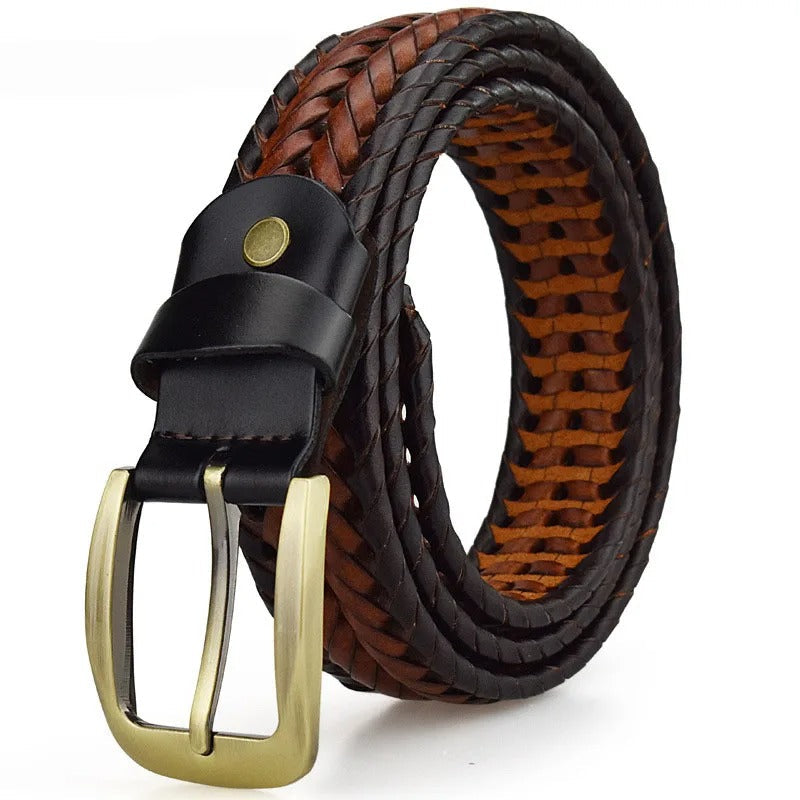 Men's Braided Leather Belt – Braxton