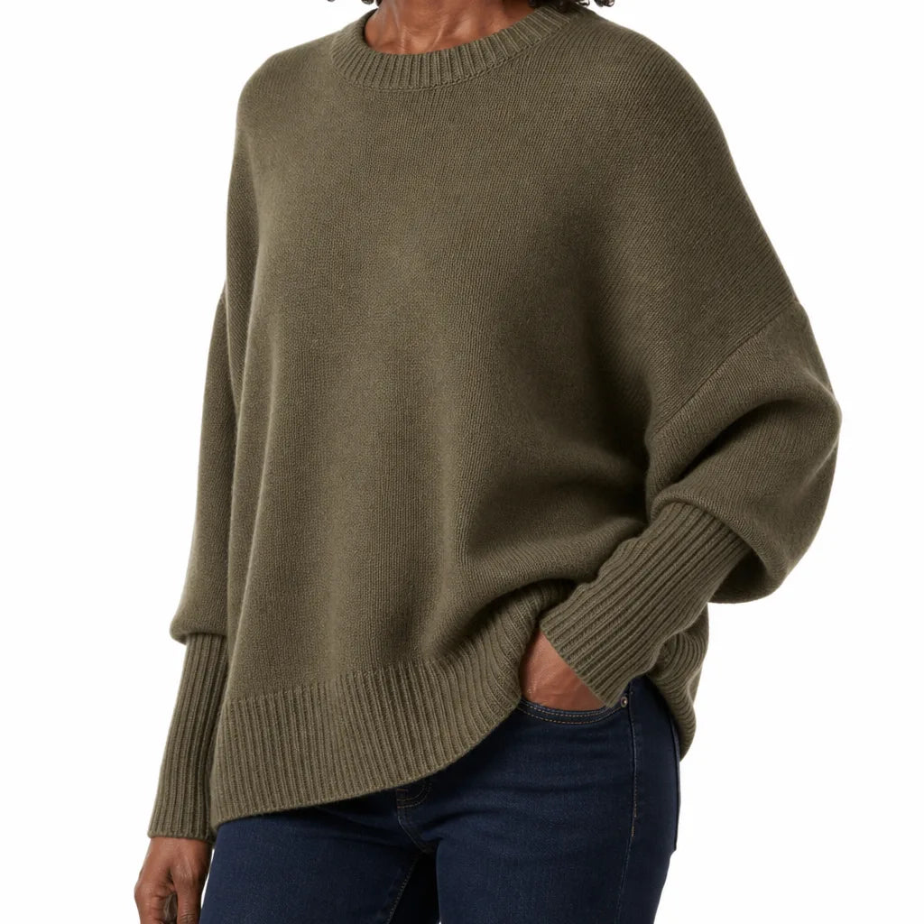Women’s Oversized Crew Neck Sweater for Everyday Wear