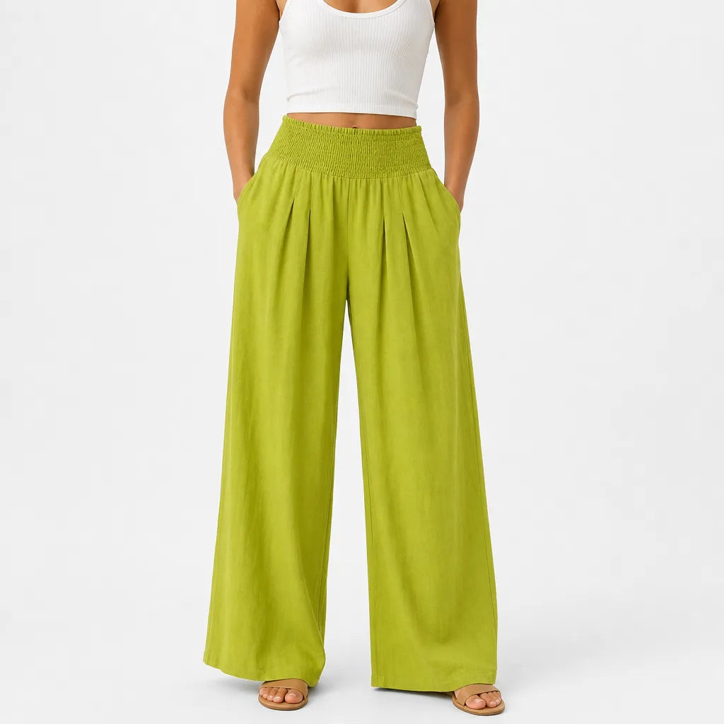 Women’s High-Waist Palazzo Pants with Wide Leg