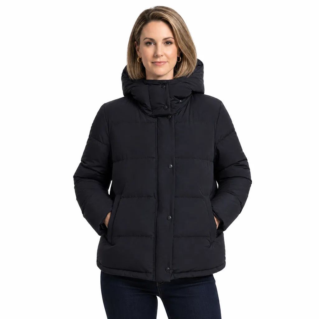 Winter Puffer Jacket Women Waterproof Hooded Quilted Coat