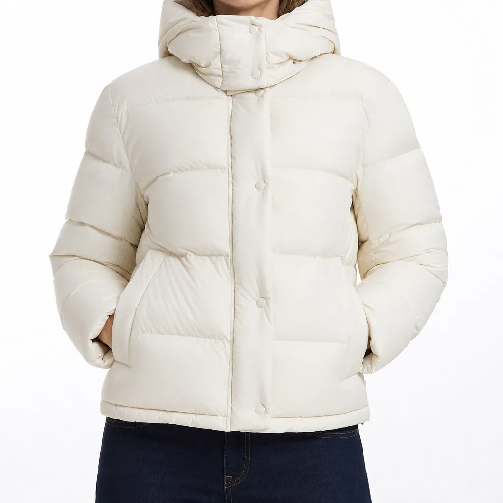 Winter Puffer Jacket Women Waterproof Hooded Quilted Coat