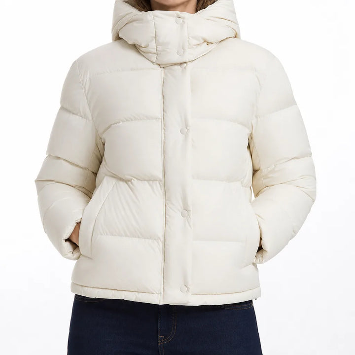 Winter Puffer Jacket Women Waterproof Hooded Quilted Coat