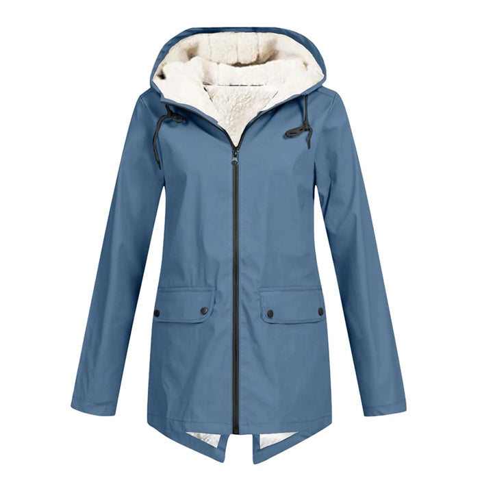 Winter Longline Hooded Jacket Women Sherpa Lined Parka Coat
