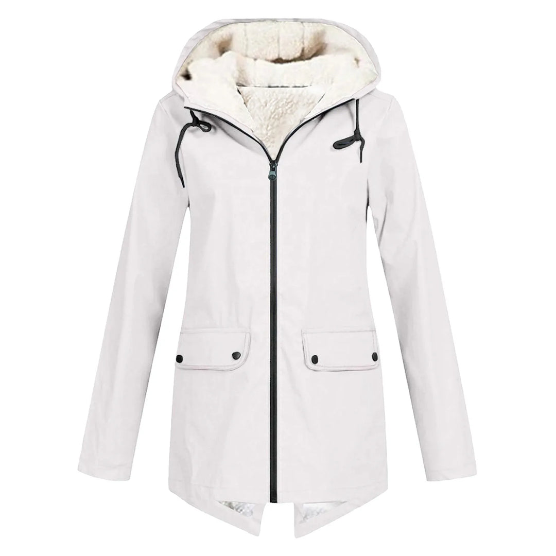 Winter Longline Hooded Jacket Women Sherpa Lined Parka Coat