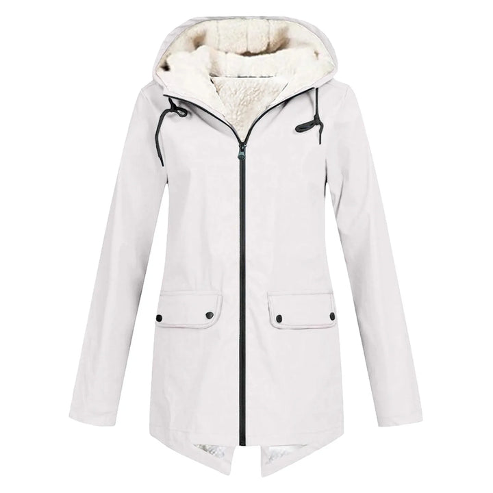 Winter Longline Hooded Jacket Women Sherpa Lined Parka Coat