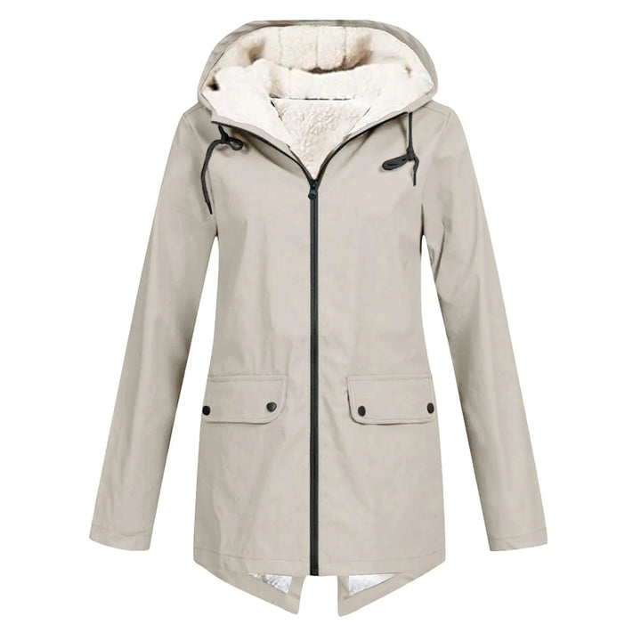 Winter Longline Hooded Jacket Women Sherpa Lined Parka Coat