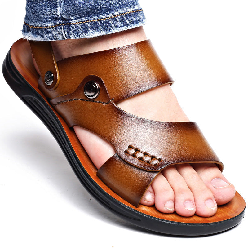 Men's Double-Strap Sandals with Back Strap | Outdoor Walking Shoes