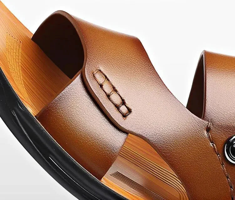 Men's Double-Strap Sandals with Back Strap | Outdoor Walking Shoes