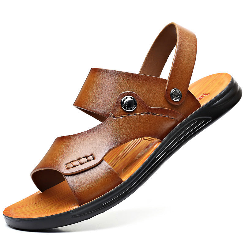 Men's Double-Strap Sandals with Back Strap | Outdoor Walking Shoes