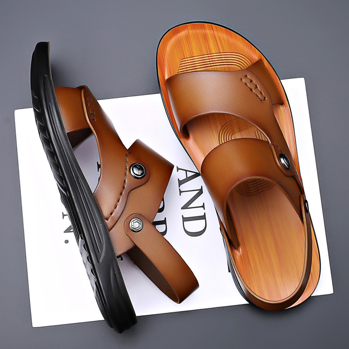Men's Double-Strap Sandals with Back Strap | Outdoor Walking Shoes