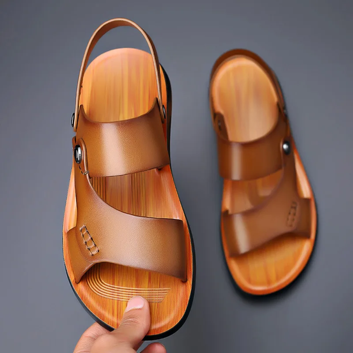 Men's Double-Strap Sandals with Back Strap | Outdoor Walking Shoes