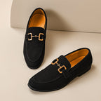 Kevin | Men's Slip On Metal Detail Loafers