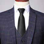 Lucas | Men's Tailored Three-Piece Windowpane Check Suit