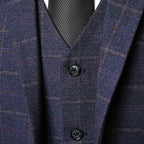 Lucas | Men's Tailored Three-Piece Windowpane Check Suit