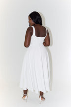 Penelope | Midi Dress Square Neckline A-Line Sleeveless
