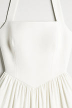 Midi Dress Women Halter Neck A-line Formal Party